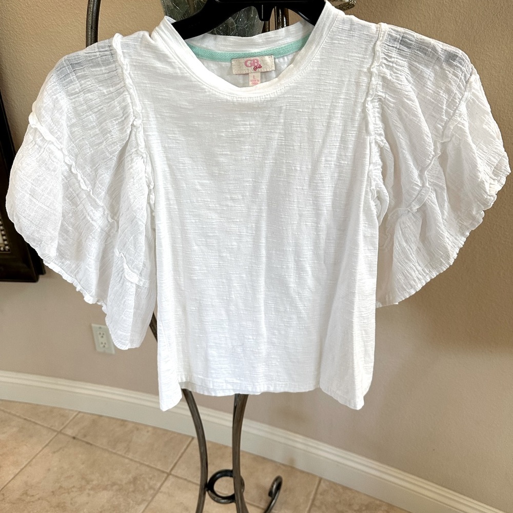GB girls white fashion top